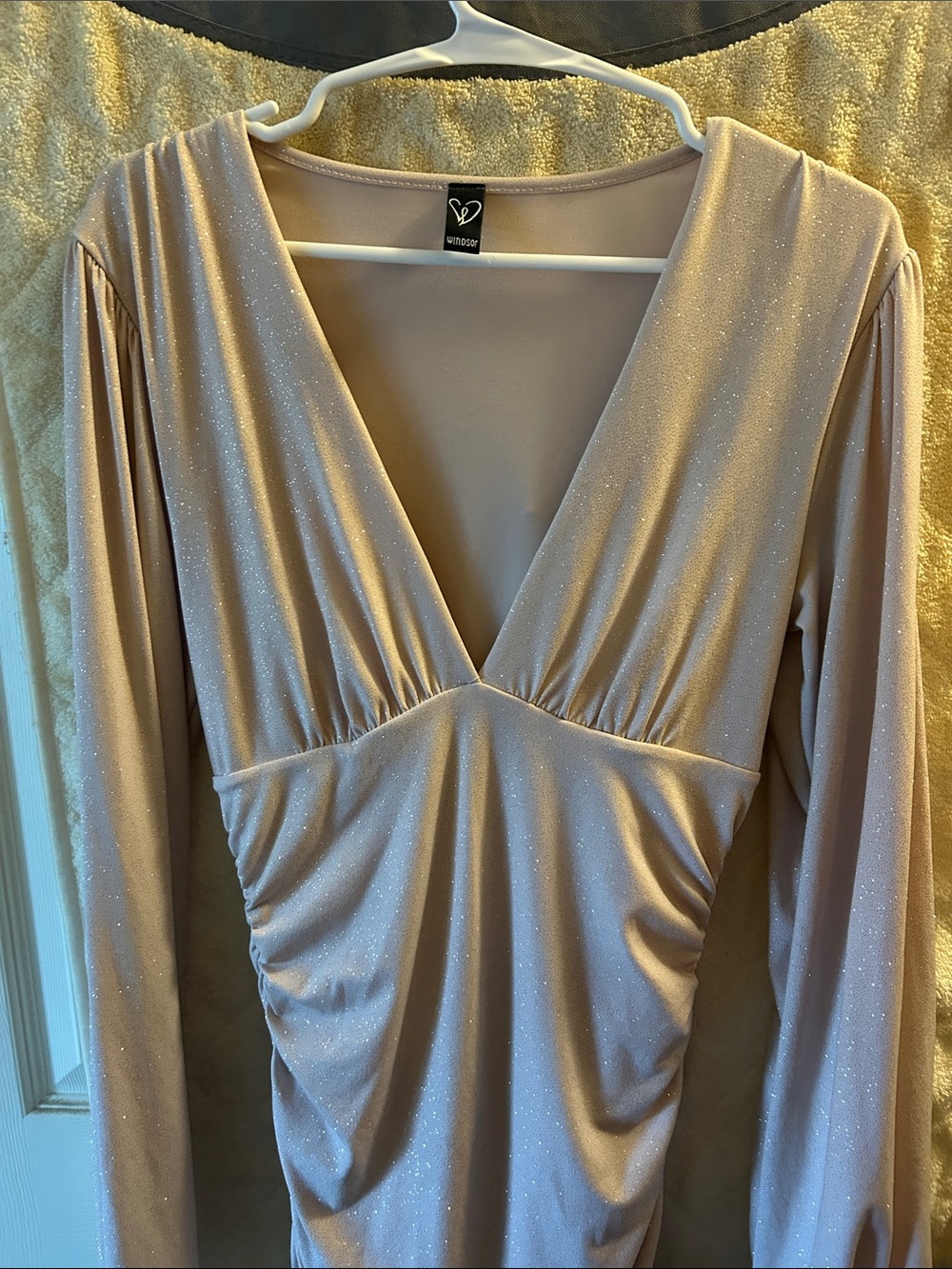 Windsor Blush Pink V-Neck Dress